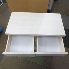 幅74.5㎝ クローゼット収納 タンス 奥行39.5×高さ63㎝ 3段 ホワイト 押入れタンス キャスター付き 札幌 北20条店の画像