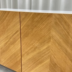KK-3【新入荷　リサイクル品】IKEA ベストー/オーク材　収納コンビネーション　ナチュラル×白の画像