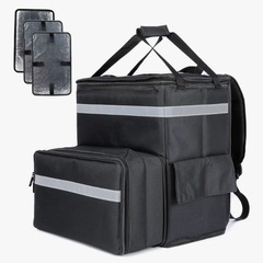 【新品・未使用】デリバリーバッグ業務用 保温ピザバッグ 保冷バッグ ウーバッグ 大容量 耐荷重 折りたたみ 3枚の仕切り の画像