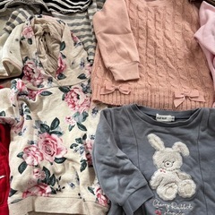 90 女の子　秋冬服　まとめ売りの画像