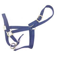 [2点セット] ホルター 無口 COB/FULL レッド/ネイビー 乗馬 馬術の画像