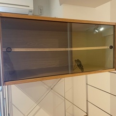 無印良品ステンレスユニットシェルフ　棚&ガラスシェルフ　ワイド大の画像