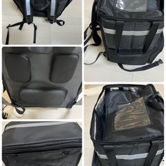 【新品・未使用】デリバリーバッグ業務用 保温ピザバッグ 保冷バッグ ウーバッグ 大容量 耐荷重 折りたたみ 3枚の仕切り の画像
