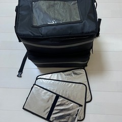 【新品・未使用】デリバリーバッグ業務用 保温ピザバッグ 保冷バッグ ウーバッグ 大容量 耐荷重 折りたたみ 3枚の仕切り の画像