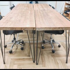 SPICE of Life★格安★ インダストリアル会議orダイニング テーブル4台（11/24の22時、25,26日全日の画像