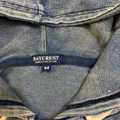 BAYCREST デニムブルー フルジップパーカー Mの画像