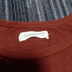 120cm ビケットクラブ　長袖カットソー　ロンT　赤茶色の画像