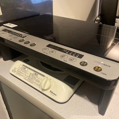 【11/22まで】2口コンロ脚付 IHK-WT41S-B ブラックの画像