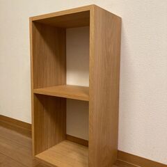 無印良品　スタッキングシェルフ　2段　オーク材の画像