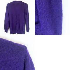 WACKOMARIA ワコマリア モヘア ニット カーディガン M パープル 10AW-KNT-01の画像