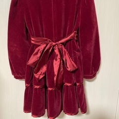120センチ　ベロア素材ドレスの画像
