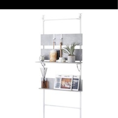 [幅80/幅60] 突っ張り棚 ハンガーラック 選べる2サイズ 壁面収納 間仕切り 木製 コンパクト  LOWYAの画像