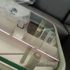 リユースのサカイ栃木店★ジモティ割あり★  テーブル くすみグリーン W81×D51.5×H43.5 クリーニング済み TC11401の画像