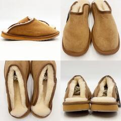 【未使用】EMU Australia エミュ Platinum Esperence ムートンスリッパ 9/27cm Chestnut MP10528 メンズの画像