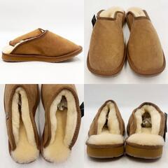 【未使用】EMU Australia エミュ Platinum Esperence ムートンスリッパ 10/28cm Chestnut MP10528 メンズの画像