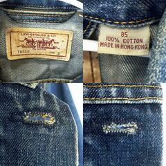 リーバイス デニムジャケット Gジャン S 78500-0307 レディース Levis 90s 香港製 デニムトラッカーの画像