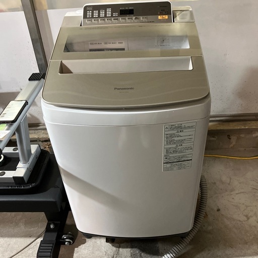 I 2511-019 パナソニック洗濯機10.0K NA-FA100H5 2018年製　動作確認済み　キズ汚れ有り