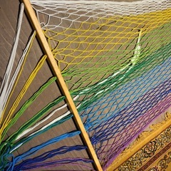 未使用カラフルなハンモックの画像