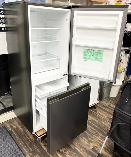【中古品】2025年製 アクア(AQUA) AQR-20R-DS ダークシルバー SIMPLE+ 2ドア冷蔵庫 右開き 201L キッ