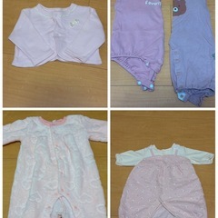 まとめ売り24着！新生児、女の子ロンパース50~60の画像