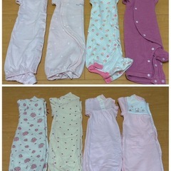 まとめ売り24着！新生児、女の子ロンパース50~60の画像