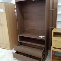 リユースのサカイ栃木店★ジモティ割あり★ ベガコーポレーション ハンガーラック ブラック×ホワイト W93×D42×H180.6 クリーニング済み TC11407の画像