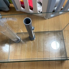 濾過槽付　オーバーフロー水槽　60×30×36  の画像