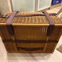 猫 犬 ペット ラタンキャリーケース キャリーベッドの画像