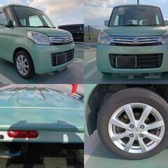 ★H25年スペーシア/Tターボ★AA評価4点の良質車★修復歴なし★左パワスラ★レーダーブレーキサポート★HIDライト★お支払いは車両代金＋R料のみの画像