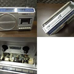当時物 シャープ FM/AMラジオ付きカセットレコーダー GF-111 ラジカセ 元箱あり 通電確認済 カセットジャンク オブジェ SHARP 新道東店の画像