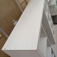 リユースのサカイ栃木店★ジモティ割あり★  本棚 ホワイト W120×D34×H92 クリーニング済み TC11410の画像