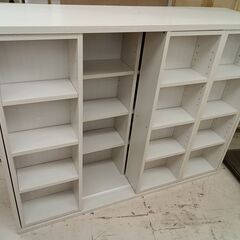 リユースのサカイ栃木店★ジモティ割あり★  本棚 ホワイト W120×D34×H92 クリーニング済み TC11410の画像