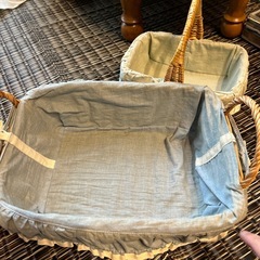 布カバー付きバスケット３点セットの画像