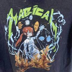 jun inagawa NUBIAN コラボ メタリカオマージュ ビッグシルエット フェード加工 Tシャツ ブラック ジュンイナガワ ヌビアン MAGICALの画像