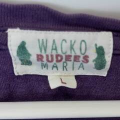 WACKOMARIA RUDEES ワコマリア バックプリント ポケット Tシャツ L パープルの画像