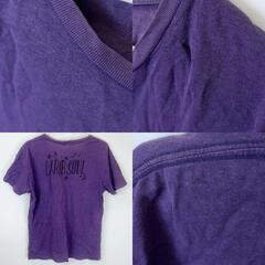 WACKOMARIA RUDEES ワコマリア バックプリント ポケット Tシャツ L パープルの画像