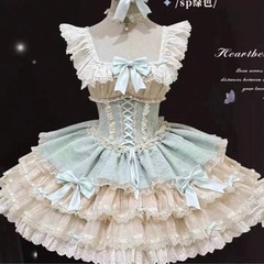 試着のみ！ホームクリーニング済 pink ピンク ロリータ ワンピース コスプレ の画像
