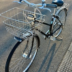 ブリヂストン通学自転車27インチ黒の画像