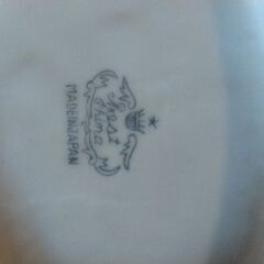 昭和レトロ カレー皿 花柄二枚セット(中)の画像