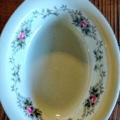 昭和レトロカレー皿 花柄二枚セット(小)の画像