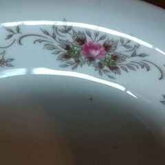 昭和レトロカレー皿 花柄二枚セット(小)の画像