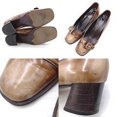 GRANELLO グラネロ レザー ヒールパンプス 37 レディースの画像