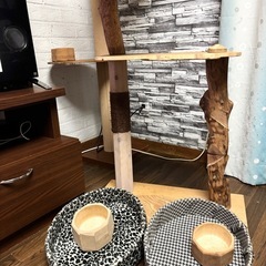 天然木製　完全手作り　キャットタワー　匠の画像