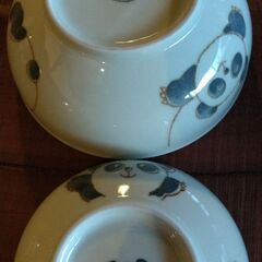 かわいいパンダの小鉢2個セット保存用蓋つきの画像