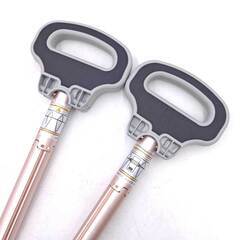 [2点セット] 歩行杖 ステッキチェア 折りたたみ杖 登山杖 アルミ製 椅子 アウトドア ストック 座れるの画像