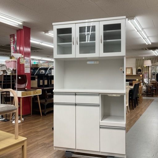 ジモティー限定価格！S760 ⭐ スーパーバリュー キッチンボード 食器棚 幅100cm USED