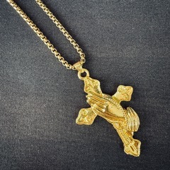 N52*《ステンレス》*ハンドクロスネックレスの画像