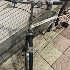 訳あり★シティサイクル　　カゴ付き自転車　白　26インチ　荷台付きの画像