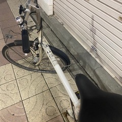 訳あり★シティサイクル　　カゴ付き自転車　白　26インチ　荷台付きの画像