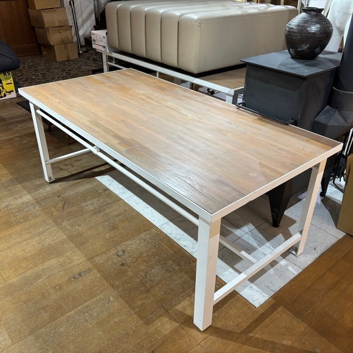 ウッド × アイアン 長テーブル センターテーブル